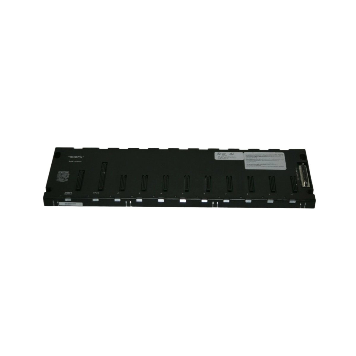 GE IC693CHS391E 10 slot CPU module base for Series 90-30 PLC. Review dimensions, weight, slot count, mounting, and backplane specs for industrial control.