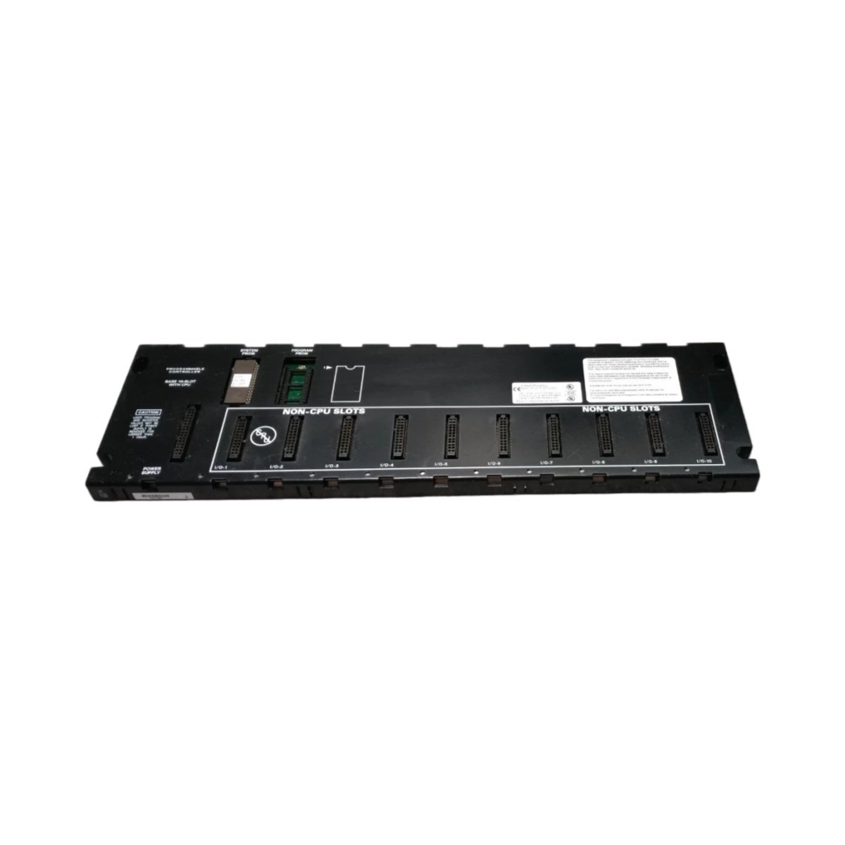 GE IC693CPU323U CPU: 32-bit processor, 32 KB user memory, SNP serial port, Series 90-30 backplane, 130x50x110 mm, 0.40 kg, 5 VDC, 3.0 V battery backup.