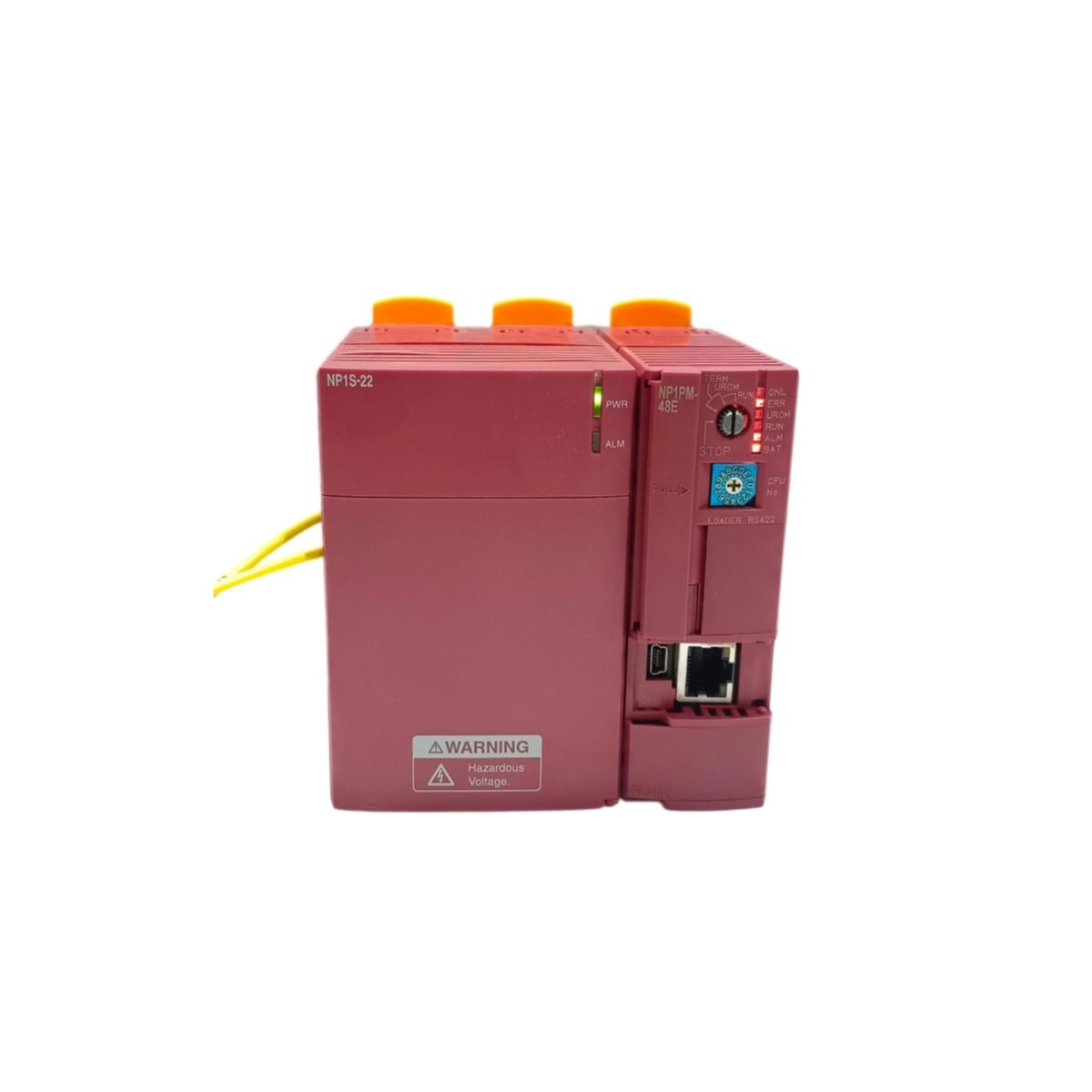 Fuji NP1BS-11S MICREX-SX base board: 11 slots, 3 processor buses, station number switch, 482×210×88mm, 730g. Technical specs for industrial PLC systems.
