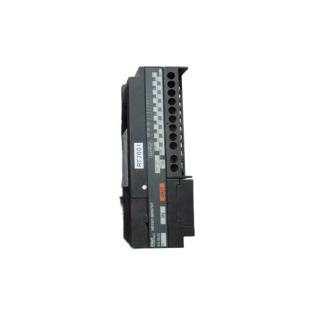 Fuji NR1JY-08R07DT MICREX-F module: 8 DC inputs, 7 relay outputs, 2A rating, 105x85x60mm, 320g. Technical specs for compact PLC automation installations.
