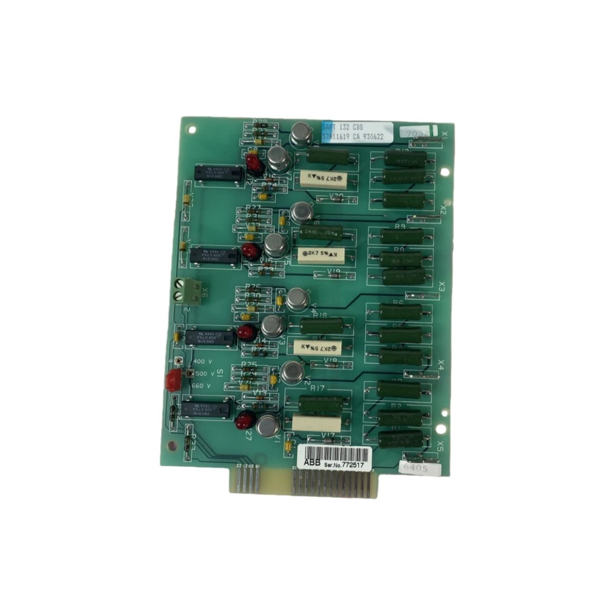 ABB SAFT132CBS SAFT 132 CBS supervision board: 24V DC, Modbus RTU, RS-485, 0.14kg, 8-channel LED display. Smart status monitoring