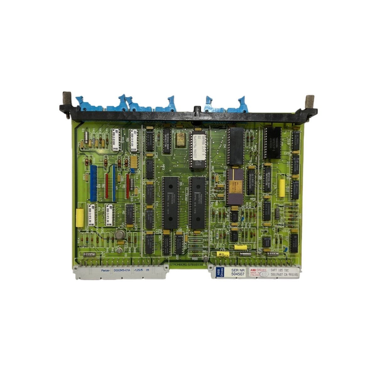 ABB SAFT185 58119687 control board for industrial drive systems. Analog and discrete control signals, 0.4kg, ESD sensitive. Replacement PCB specifications.