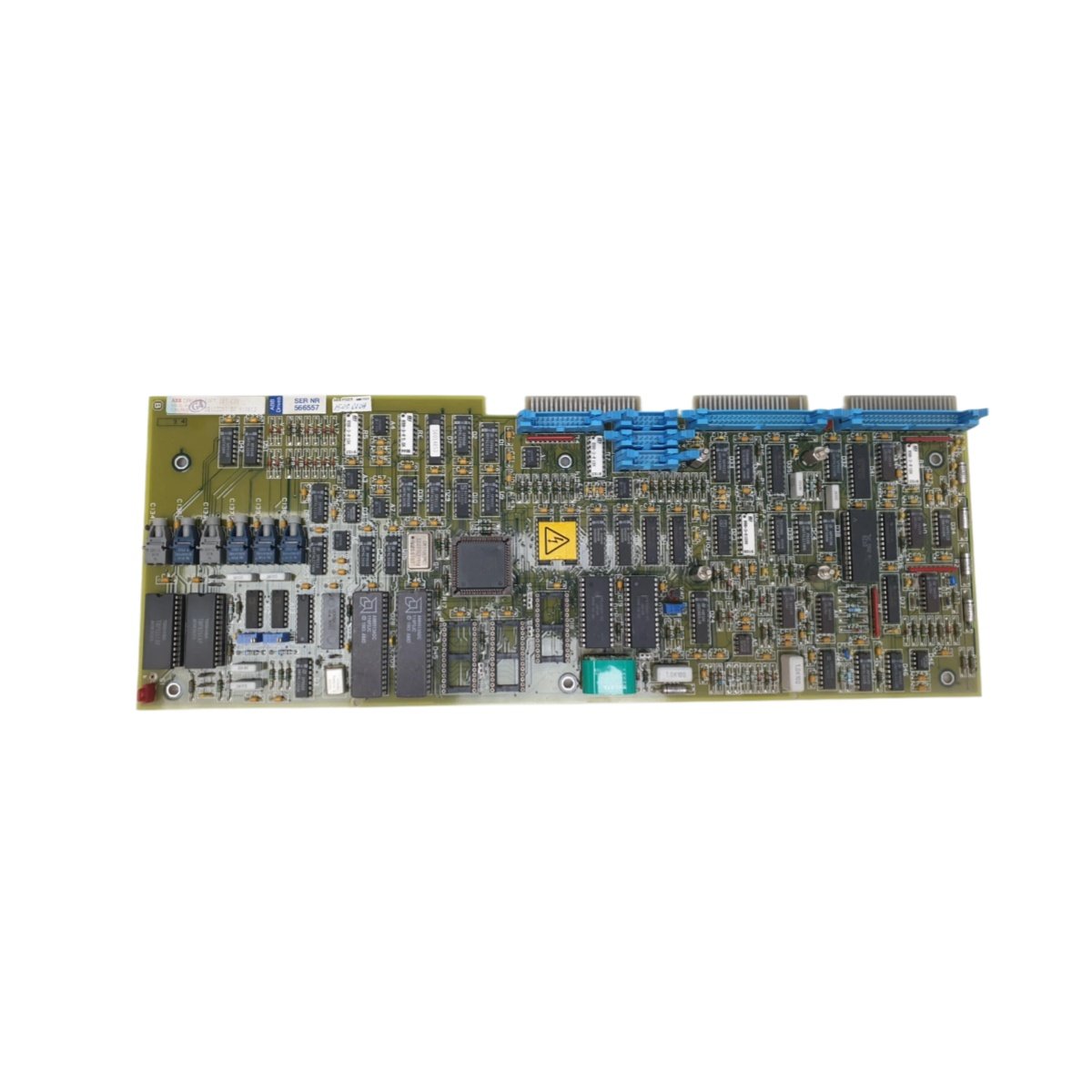 ABB SAFT187CON drive control connection board for industrial drive systems. Analog and discrete signals, 0.4kg, ESD sensitive. Replacement PCB