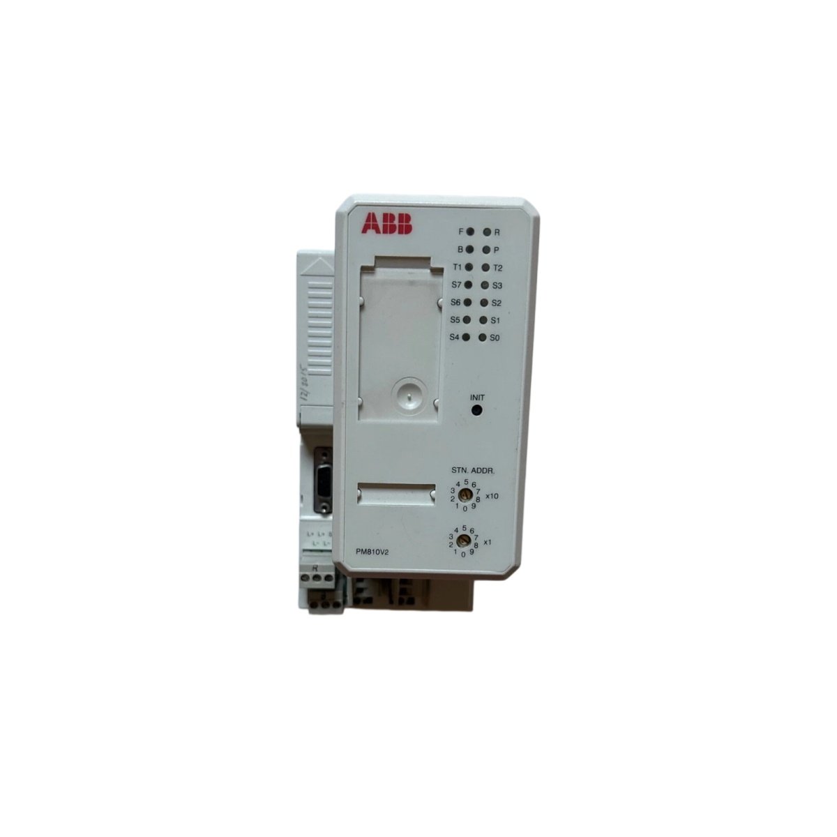 ABB SE99033514 PM810V2 processor module offers 32-bit RISC, 128 MB RAM, 1.5 ms cycle time, Ethernet/USB/RS-232 ports, and 2048 I/O capacity