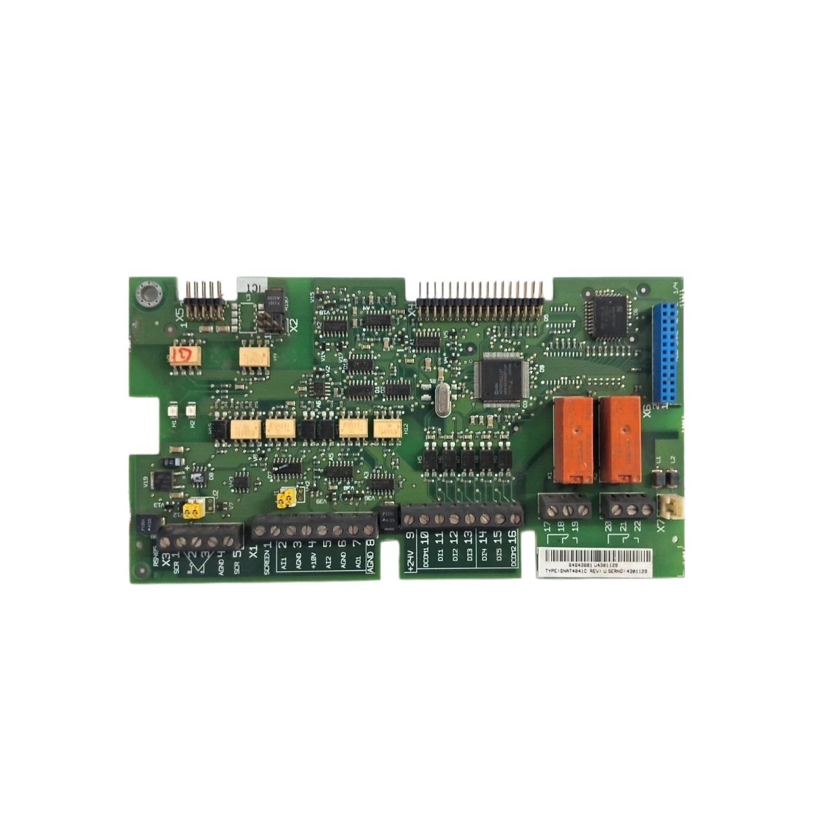 ABB SNAT4041 drive printed control circuit board. Learn about its interfaces, energy storage, dimensions, and compatibility for industrial drive systems.