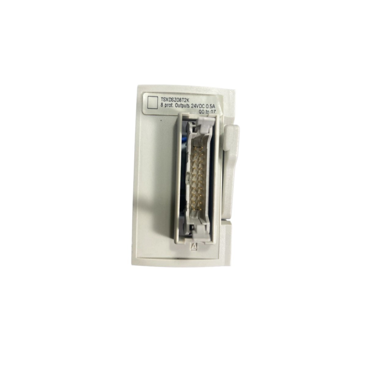 Order the Schneider TSXDSZ08T2 8-channel relay output module. Supports 250 VAC/125 VDC switching, 2 A contacts, and DIN rail mounting for Modicon Premium.