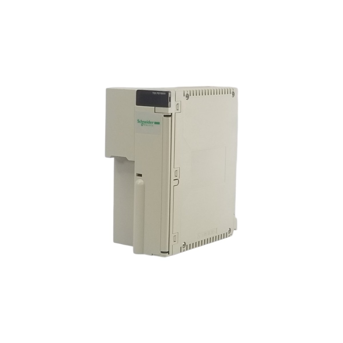 Schneider TSXPSY8500M power supply module for PLC systems. Review dimensions, weight, input and output voltage, interface, and mounting specs for racks.
