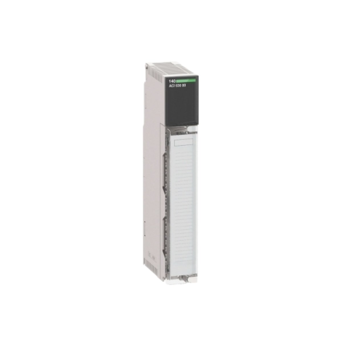 Schneider 140AII33010C safe current input module for Modicon Quantum. SIL-certified analog channels, fault LEDs. View dimensions and full specs.