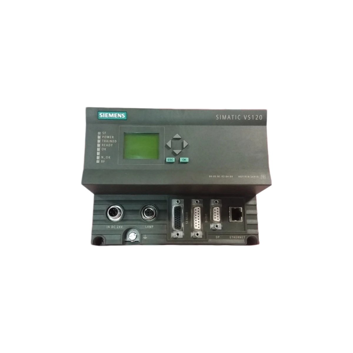 Siemens 6AF7004-2AA rack without power supply: 483×177×150 mm, 3.5 kg, backplane bus, 19-inch mount. Technical specs for control cabinets.