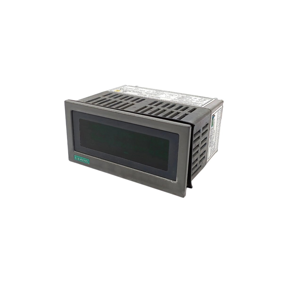 Siemens 6AV3010-1DK00 text display: 2 lines × 20 characters, 200×120×40 mm, 0.6 kg, serial interface. Technical specs for S5 operator panels.