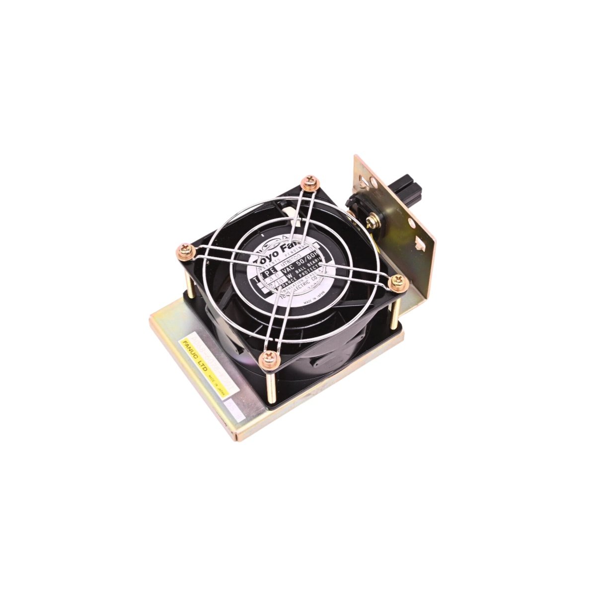 GE A06B-6078-K001 16B drive unit fan: 120 mm axial, 100 m³/h airflow, 2,800 RPM, ball bearing, GE Fanuc drive compatible. View full specs.