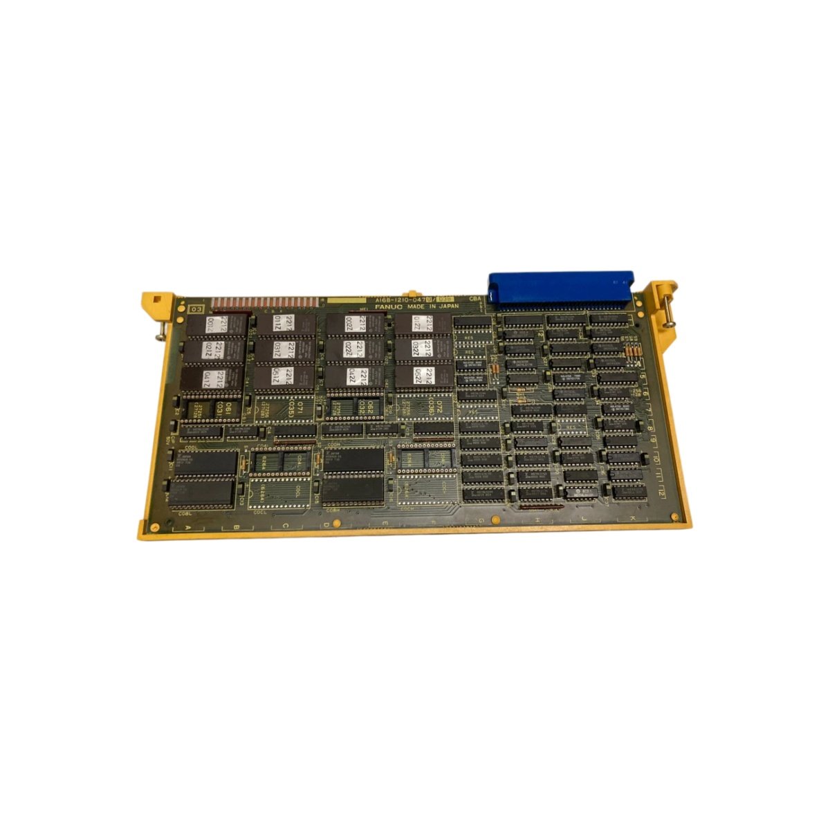 GE A16B-1210-0470 circuit board: 250×180×20 mm, 0.4 kg, buffer battery, 5 V DC backplane. Technical specs for GE Fanuc CNC systems.