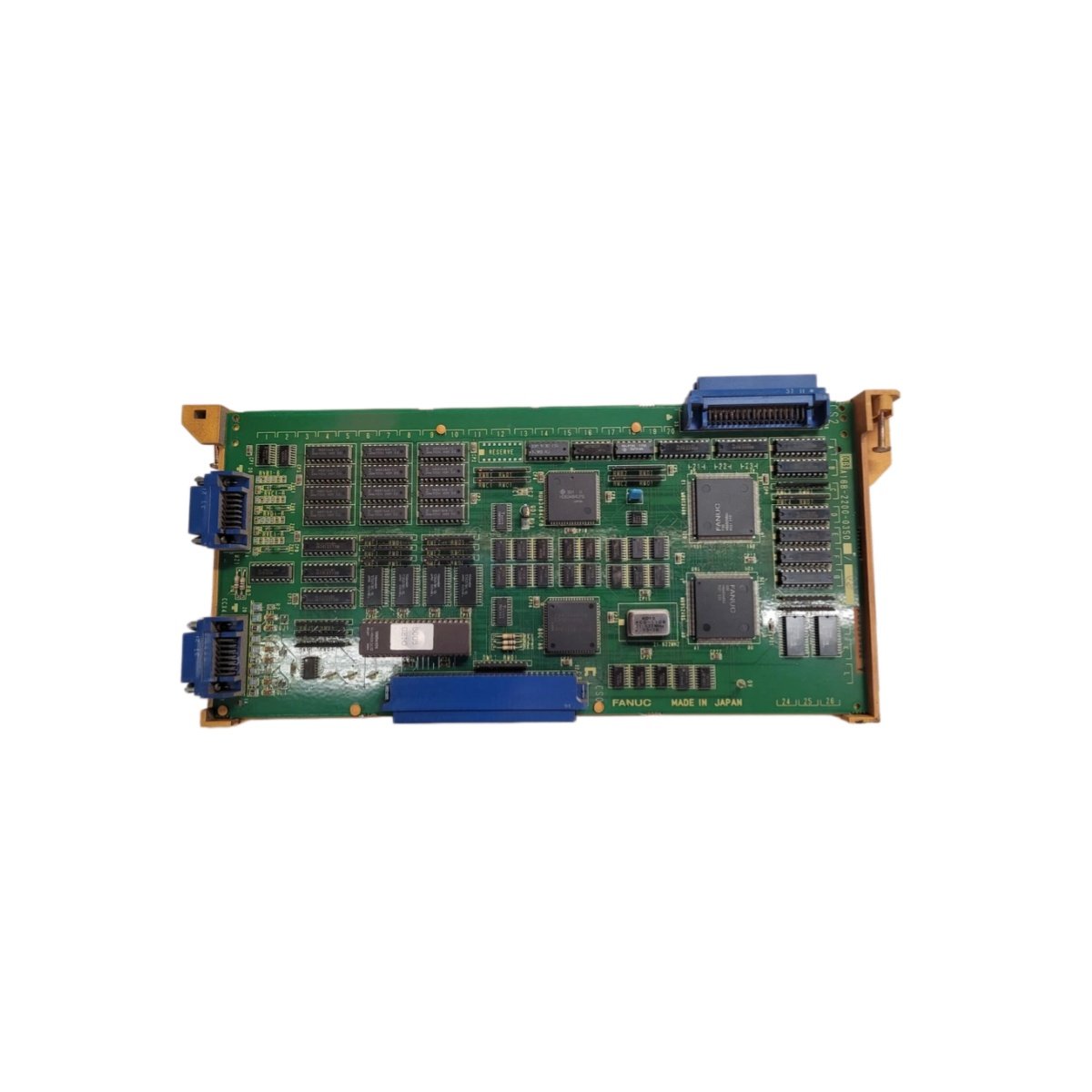 GE A16B-2200-0350/06A graphic module for FANUC CNC. Display rendering and video output, rack mount. View dimensions, weight, and full specs.