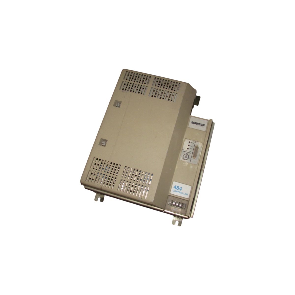 Schneider ASC484265 programmable controller features 32-bit CPU, 8 MB RAM, 256 I/O points, Ethernet ports, and 24 V DC power. View full specs.
