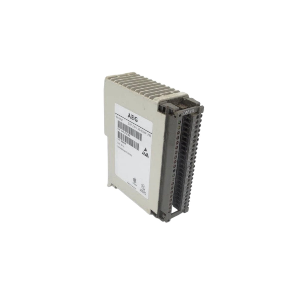Schneider DAP 216 discrete output module for industrial control. Multiple output points, 24 VDC, LED indicators. View dimensions and full specs.