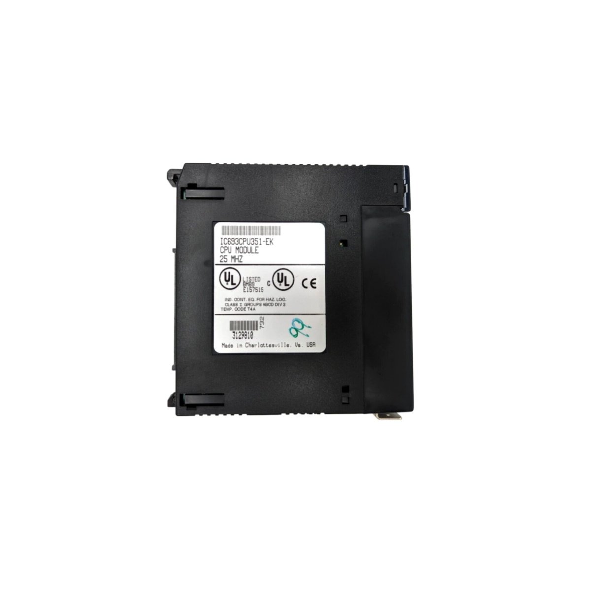 GE IC693CPU351-EK CPU module: 32-bit processor, 240 KB memory, 4,096 I/O points, RS-232/RS-485 ports, Series 90-30. View full specs.