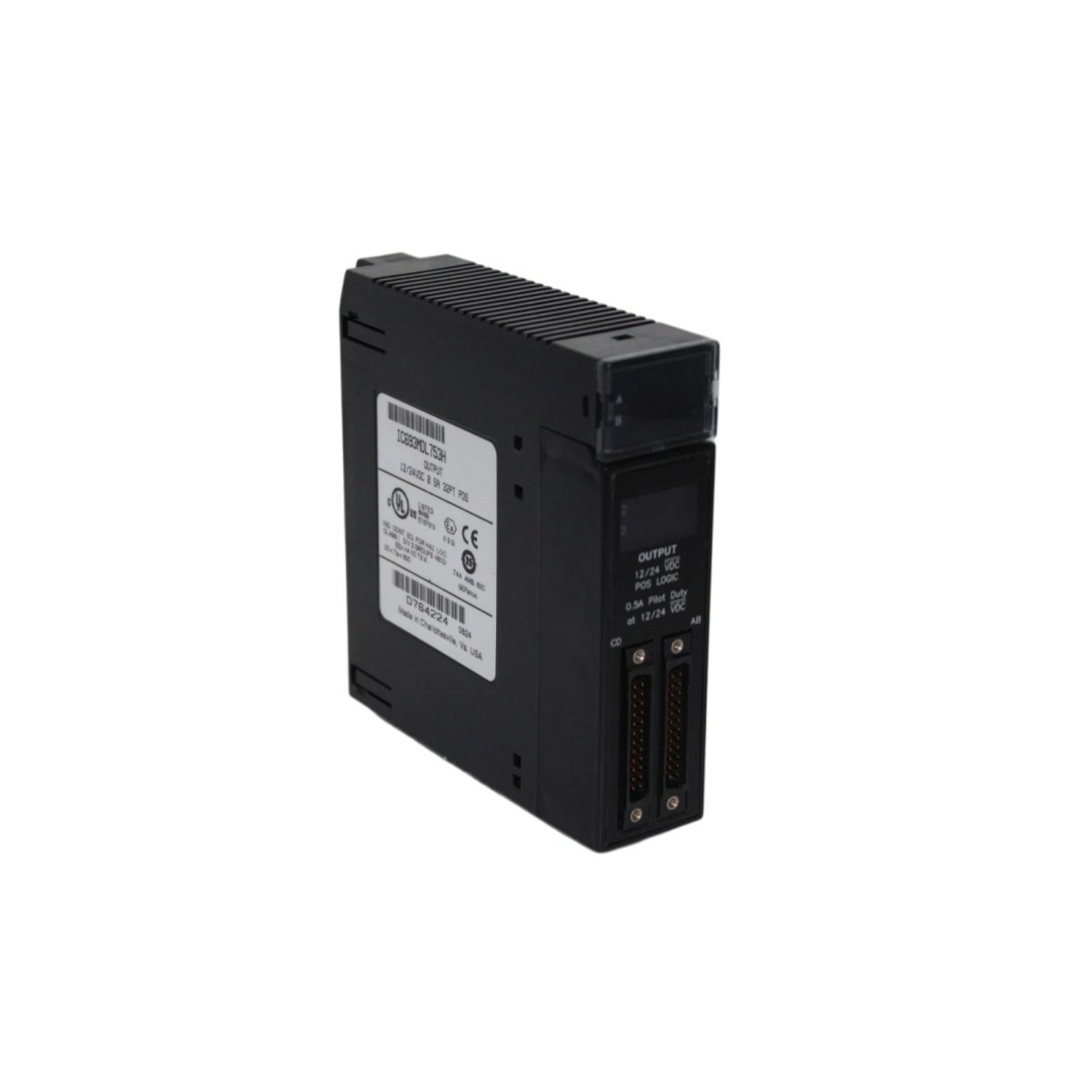 GE IC693MDL753A Discrete Output Module: 24 VDC, 120×80×40 mm, 0.3 kg, 16 outputs for Series 90-30 PLC systems. View specs.