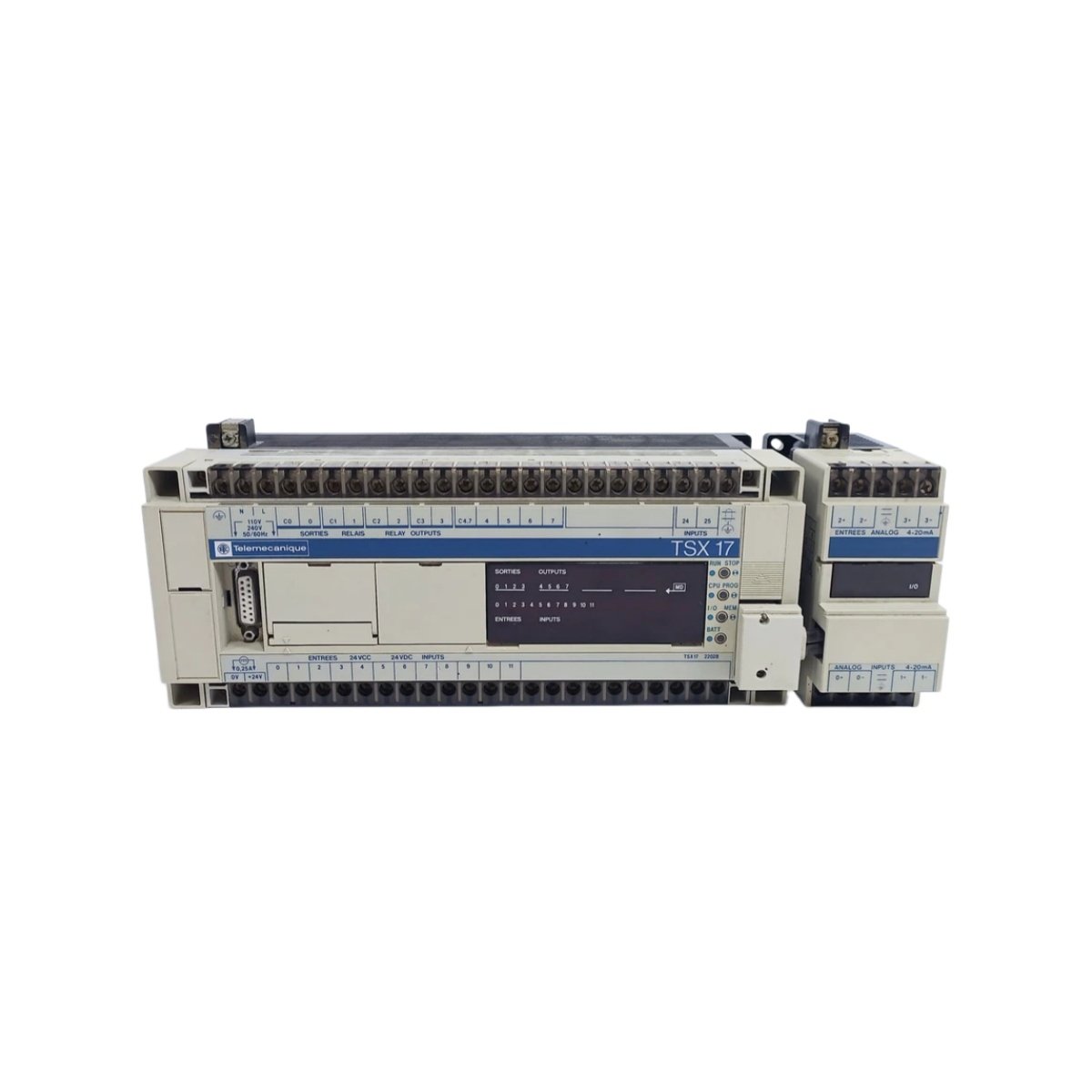 Schneider TSX1722028 PLC module for Modicon TSX systems. Backplane connectors, status LEDs, 24 VDC. View dimensions, weight, and full technical specs.