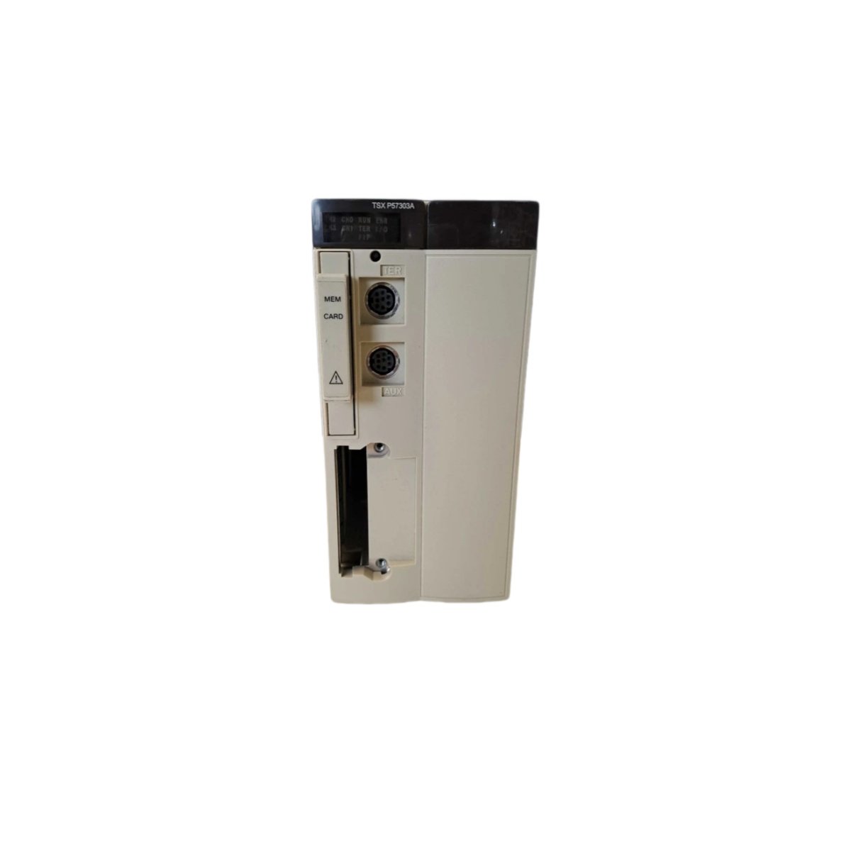 Schneider TSXP57303AM double format PL7 processor for Modicon Premium. 512 KB RAM, Modbus and Uni-Telway ports. View dimensions and full specs.
