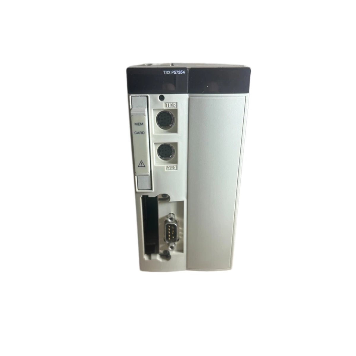 Schneider TSXP57354M Unity processor for Modicon Premium. 8 MB RAM, Unity Pro, Modbus, Ethernet, and USB ports. View dimensions and full specs.